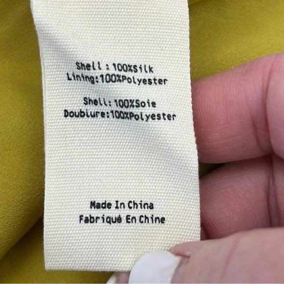 L'AGENCE Jane‎ Chain Print 100% Silk Camisole Goldchamp Womens Tank Large NEW